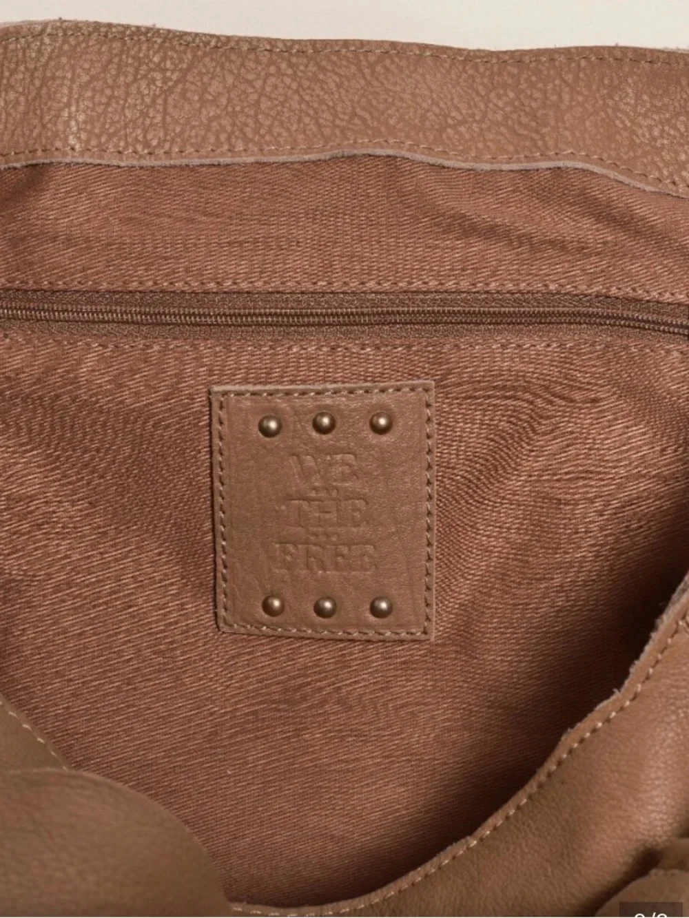 Free People WTF *$198* Leigh Distressed Hobo Bag Desert Taupe Large Bag